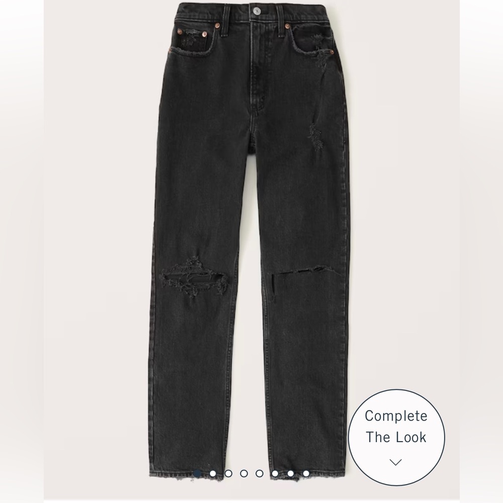 Abercrombie & Fitch Black Straight Leg Jeans